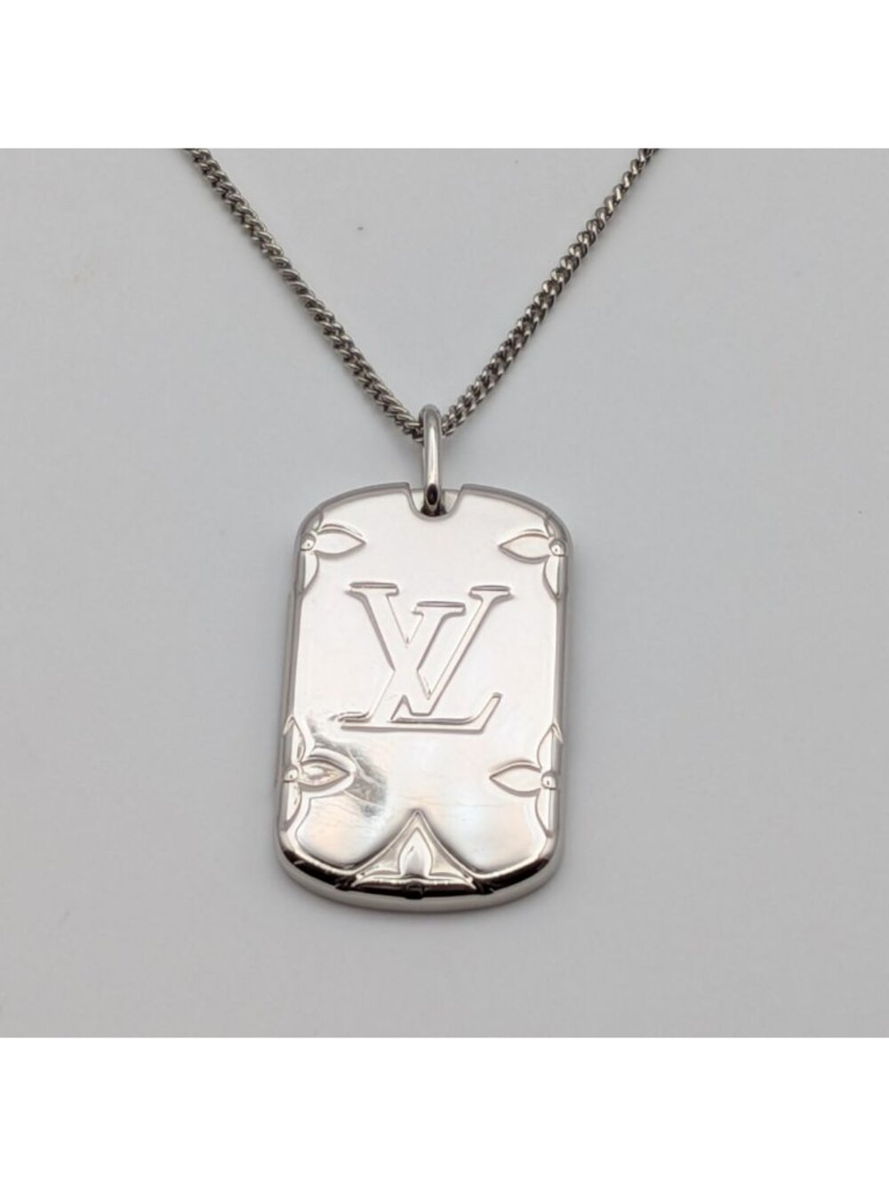 Louis Vuitton Locket Pendant Monogram Silver